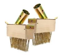 EPIGEIST 2 Pièces Brosse de Désherbage Acier avec Manche Antidérapant Brosse de Jardinage Portable pour Enlever Mauvaises et Mousse Fentes et Facile à Utiliser