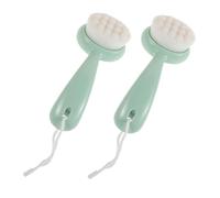 EPIGEIST 2 pièces Brosse Nettoyage Visage Long Manche Poils Doux Exfoliante Points Noirs Nettoyeur Pores Ergonomique Usage Maison Voyage