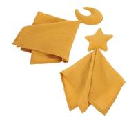 EPIGEIST 2 pièces Couverture Apaisante Coton Doux Motif Lune et Étoiles Couverture Câline pour Berceau Ensemble Sécuritaire Nés