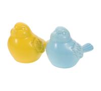 EPIGEIST 2 Pièces Figurines Oiseaux Céramique Dorée Lot de Statues Animales Modernes pour Décoration Bureau Salon Chambre Compacte et Résistante
