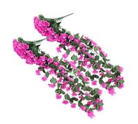 EPIGEIST 2 pièces Fleurs Suspendues Artificielles de Vigne de Rose pour Décoration Murale et Événements Guirlande pour Maison et Jardin