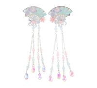 EPIGEIST 2 Pièces Kimono Flower Hairpin With Tassel Japanese Style Fan Hair Clip For Children Lightweight Beaded Hair Accessories For Hanfu Cosplay Wedding And Traditional Festivals