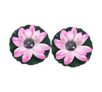 EPIGEIST 2 Pièces Lampe Solaire Lotus Flottante pour Piscine Lumière Décorative LED Étanche Ambiance Romantique pour Étang Bassin et Jardin Extérieur