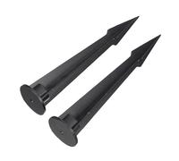 EPIGEIST 2 pièces Lampes Solaires Extérieures sur Piquet Aluminium Résistant Accessoires Éclairage pour Jardin et Allées Lot de Piquets de Fixation Robustes pour Pelouse et Paysage