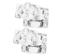 EPIGEIST 2 pièces Manicure Cup Set Transparent Glass Nail Art Dish With Lid Multi-function Container For Professional And Personal Nail Cleaning And Powder Use