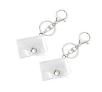 EPIGEIST 2 Pièces Mini Album Photo Porte-clés Portable Cadre Photo de Poche Alliage Zinc et PP Porte-clés Décoratif Compact et Résistant Cadeau Personnalisé Fête des Pères