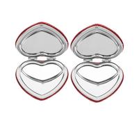 EPIGEIST 2 pièces Miroir Compact Cœur Pliable Miroir Maquillage Grossissant Portable pour Sac à Main Petit Élégant et