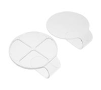 EPIGEIST 2 pièces Palette de Maquillage Mixte avec Compartiments Plateau Portable Acrylique pour Artistes Cosmétiques Outils Indispensables pour Mélanger Fond de Teint et Fards