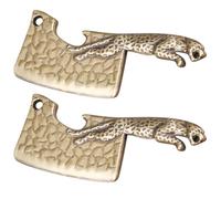 EPIGEIST 2 Pièces Pendentif Léopard Laiton Rétro Charms Porte-clés Créatifs avec Fonction Ouvre-bouteille Ornements DIY Décoratifs et Cadeau Élégant