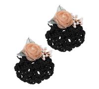 EPIGEIST 2 pièces Pinces Cheveux Fleur Lot de Filet Bun Décoratif pour Cheveux Clips Barrette Élégants pour Femmes Maintien Stable pour Coiffure Travail et