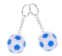 EPIGEIST 2 Pièces Porte Clés Football Bleu Lot de Porte Ballon de Foot pour Fête Garçon Fille Cadeau Anniversaire et Récompense Scolaire