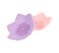 EPIGEIST 2 pièces Porte-Savon Silicone Drainant Lot Plateau Savon Créatif Étanche pour Salle de Bain et Cuisine Support Anti-Rouille Facile à Nettoyer Design Élégant Lotus Rose