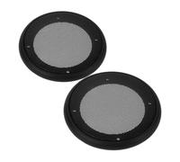 EPIGEIST 2 Pièces Protection Grillage Haut Parleur Auto Coque Métallique Noire Maille Résistante Protège Subwoofer Installation avec Vis Compatible Multi Modèles