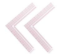 EPIGEIST 2 Pièces Règle de Couture avec Échelle Intégrée Transparent Précis pour Marquage Tissu Mesure Angles à Outil Portable pour Tailleur et Création Patron