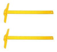 EPIGEIST 2 pièces Règle T Transparente Plastique pour Dessin et Menuiserie Équerre de Précision pour Étudiants Marquage et Mesure Multi-angles Outil Portable pour Conception et Travaux DIY