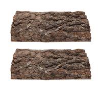 EPIGEIST 2 Pièces Reptile Cork Bark Background Board Natural Climbing Resting Platform for Lizards Turtles Terrarium Tank Decor