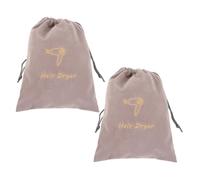 EPIGEIST 2 pièces Sac de Voyage pour Sèche-cheveux Sac Souple à Cordon de Serrage Rangement Portable et Réutilisable pour Domicile Hôtel et Coiffure Déplacement Léger et Résistant