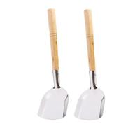 EPIGEIST 2 pièces Spatules pour Wok à Poignée Longue Ustensiles de Cuisine Résistants Chaleur Set pour Usage Domestique