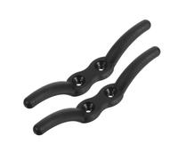 EPIGEIST 2 Pièces Taquets Nylon pour Corde de Mât Résistants Corrosion Crochets Fixes pour Mâts de Drapeau Sécurisé pour Voiliers Kayaks et Quais Noir