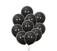 EPIGEIST 20 pièces Ballons Ronds Latex Noir Mat Décoration pour Anniversaire Mariage Halloween Fête