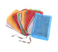 EPIGEIST 20 pièces Drapeaux de Prière Colorés Bannières Traditionnelles Tissu Décor Extérieur pour et Spiritualité Bande