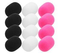 EPIGEIST 24 Pièces Lot de 24 Bonnettes Anti-Vent en Mousse pour Microphone Cravate 2,5 X 2,2 CM, Protections Jetables Colorées, Compatibles Casques Audio, Atténuation Bruit Extérieur
