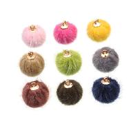 EPIGEIST 24pièces Pendentifs Boucles Oreilles Peluche Avec Boules Pompons Vert Accessoires De Bijoux Élégants Et Colorés Pour Créations Manuelles
