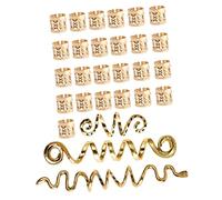 EPIGEIST 28pièces Bijoux Pour Dreadlocks Lot De Anneaux Décoratifs Pour Tresses Et Coiffures Créatives Accessoires Pratiques Pour Événements Et Célébrations