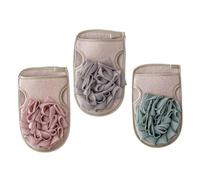 EPIGEIST 3 pièces Gants de Exfoliants Gants de Bain Durables et Doux pour Nettoyage Corporel Maillé Souple avec Coton Gommant Accessoires de Bain pour Usage Domestique