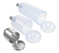 EPIGEIST 3 pièces Lot de Bouteilles Rechargeables Aérographe Verre Résistantes Corrosion Distributeurs Peinture Airbrush pour Modélisme Décoration Ongles et Pâtisserie Compatibles Siphon