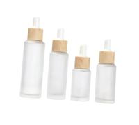 EPIGEIST 3 pièces Lot de Flacons Compte Gouttes Verre Dépoli Transparent Rechargeables et Portables pour Huiles Essentielles Lotions et Cosmétiques Bouchon Caoutchouc Facile à Presser pour