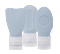 EPIGEIST 3 pièces Lot de Flacons Rechargeables Silicone Étanches pour Voyage Bouteilles Légères et Faciles à Remplir pour Shampooing Gel et Lotion Format Compact Transport