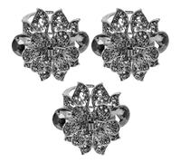 EPIGEIST 3 pièces Lot de Pinces à Cheveux Alliage Élégantes à Motifs Floraux Ajourés Accessoires Décoratifs pour Femmes Clips de Coiffure Mode pour Mariage et Usage Quotidien