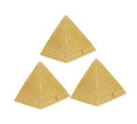 EPIGEIST 3 pièces Mini Pyramide Résine Style Ancien Décor Miniature Compact pour Jardin de Sable Collectionneur et Histoire Set