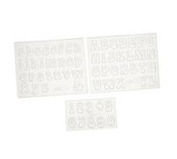 EPIGEIST 3 pièces Moules Silicone Époxy Chiffres Lettres Majuscules pour DIY Artisanat Flexible Réutilisable