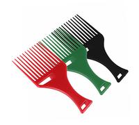 EPIGEIST 3 pièces Peigne Afro Plastique Dents Larges Branches Démêlant Doux pour Cheveux Bouclés Épais Coiffage et Massage Chevelu Outil PP pour Homme et Femme