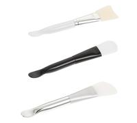 EPIGEIST 3 pièces Pinceaux Silicone pour Masque Visage Outils DIY Mélange et Application Facile Cuillères Stirring Spoons Visage Portable Noir et Blanc Aléatoire Couleur Couleur Aléatoire