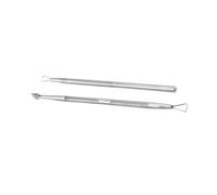 EPIGEIST 3 pièces Set D Outils Manucure Pédicure Acier Inoxydable Pousse-cuticules Double-face Repousse Peau Morte et Coupe Cuticules pour Ongles Mains