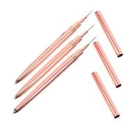 EPIGEIST 3 pièces Set de Pinceaux Nail Art Liner Fins pour Dessin et Décoration Dongles Usage Salon et Maison Couleur Dorée