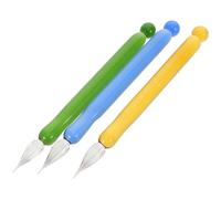 EPIGEIST 3 Pièces Set de Plumes Verre Transparentes Élégantes pour Écriture Calligraphie et Signature Stylo Pratique et pour Étudiants Enseignants et Cadeau