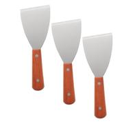 EPIGEIST 3 pièces Spatules Inox Multifonctions pour Barbecue et Cuisine Raclette Grill Manche Confortable Acier Inoxydable et Facile à Nettoyer Adaptées Restauration et Usage Extérieur