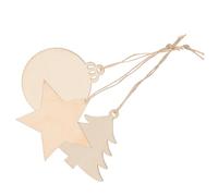 EPIGEIST 30 Pièces DIY Pendentifs pour Décoration Noël Suspendus pour Artisanat Étoiles Sapins et Boules Naturelles Décorations Sapin Noël et Fêtes