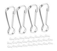 EPIGEIST 30 Pièces Lot de Clips Drapeau Acier Inoxydable Crochets à Ressort Robustes de Accessoires Durables pour Fixation Sécurisée Mât et Polyvalents pour Installations