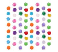 EPIGEIST 300 Pièces Lot de 300 Balles en Peluche 3 CM pour Chats Jouets Interactifs et Rebondissants Colorés, Assortiment Doux et Sécurisé pour Chatons et Chats Adultes, pour Jeu et