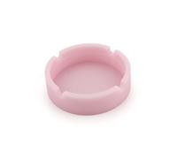 EPIGEIST 3pièces Cendrier Rond Silicone Résistant Chaleur Incassable Lumineux Lot de Blanc Rose Et Jaune pour Intérieur Cadeau Décoratif pour Fumeurs