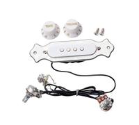 EPIGEIST 4 Cordes Préamplificateur Magnétique pour Guitare Cordes avec Contrôle Volume et Tonalité Pickup Sonore pour Boîte à Compatible Guitare Folk et Électrique Finition Blanche