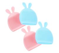 EPIGEIST 4 pièces Brosse Visage Silicone Nettoyant et Masseur Facial Brosse de Nettoyage Douce pour Peau Grasse et Pores Outil Beauté Visage Portable