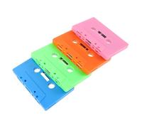 EPIGEIST 4 Pièces Cassette Tape Shells for DIY Recording Wall Art Retro Blank Audio Tapes in Orange for Parties and Home Decoration
