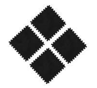 EPIGEIST 4 pièces Coussin Tatami EVA Peluche Noir Matelas Puzzle Doux et Pratique pour Maison Bureau et Voiture Confortable et Résistant