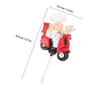 EPIGEIST 4 pièces Crochets Muraux Adhésifs pour Porte et Cuisine Crochets Autocollants Pratiques Résine Blanche sans Perçage de Personnages de Chef Rangement Suspendu pour Ustensiles et